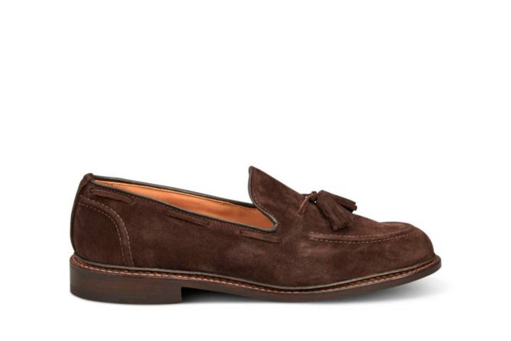 Elton Tassel Loafer - Coffee Suede – R E Tricker Ltd