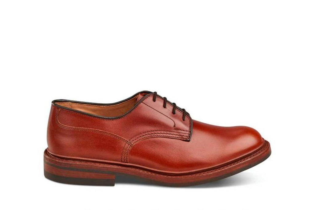 Woodstock Plain Derby Shoe Marron Antique1