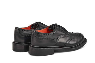 Anne Brogue Country Shoe - Black - R E Tricker Ltd