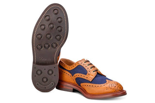 Bowood Country Shoe - Tan/Navy Two Tone - R E Tricker Ltd