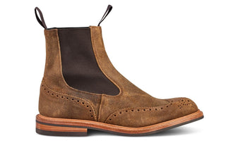 Henry Country Boot - Peanut Reverse Suede - R E Tricker Ltd