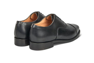 Regent Plain Toecap Oxford City Shoe - Black - R E Tricker Ltd