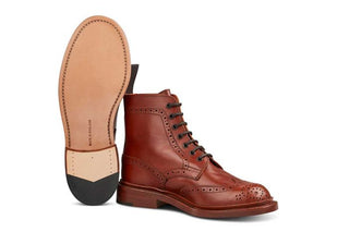 Stephy Brogue Boot - MARRON ANTIQUE - R E Tricker Ltd