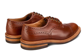 7047 - Men's Derby ToeCap Brogue - Beechnut Antique - R E Tricker Ltd
