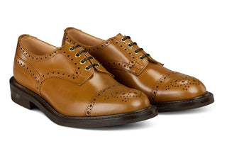 7047 - Men's Derby ToeCap Brogue - Chestnut Windsor Bonaudo - R E Tricker Ltd