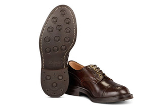 7047 - Men's Derby ToeCap Brogue - Dark Brown Windsor Bonaudo - R E Tricker Ltd