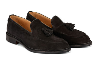 Elton Tassel Loafer - Black Castorino Suede