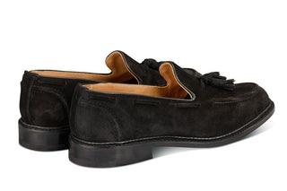 Elton Tassel Loafer - Black Castorino Suede