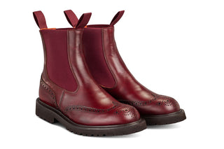 Silvia Country Dealer Boot - Burgundy Cutter