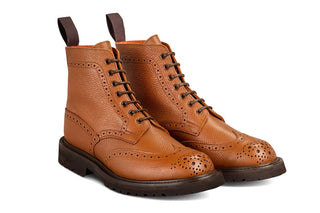 Stephy Brogue Boot - Sienna Olivvia Scotch Grain