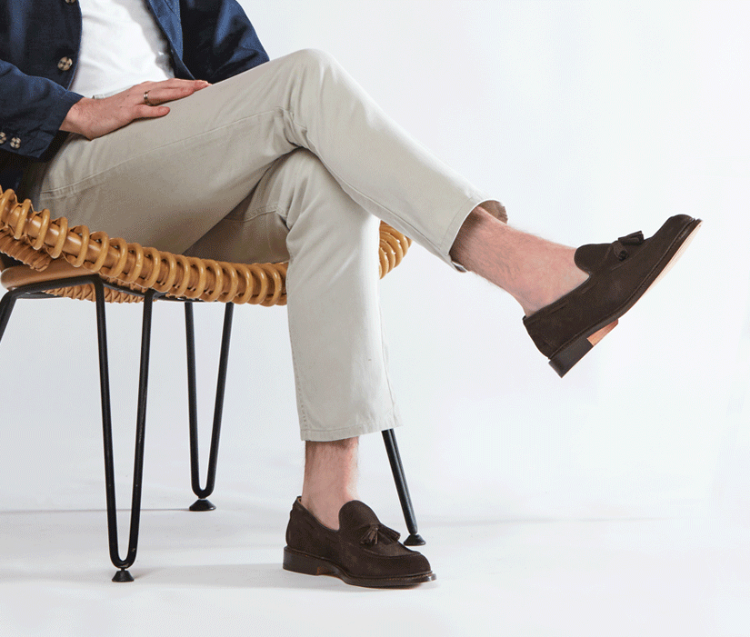 Elton Tassel Loafer - Coffee Suede – R E Tricker Ltd Elton Tassel Loafer - Coffee Suede – R E Tricker Ltd