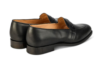 Alfred Penny Loafer - Black Calf - R E Tricker Ltd