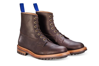 Allan Toe Cap Boot - Brown Pampus (Tricker's Exclusive) - R E Tricker Ltd