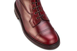 Allan Toe Cap Boot - Burgundy Cutter - R E Tricker Ltd