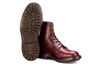 Allan Toe Cap Boot - Burgundy Cutter - R E Tricker Ltd