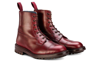 Allan Toe Cap Boot - Burgundy Cutter - R E Tricker Ltd