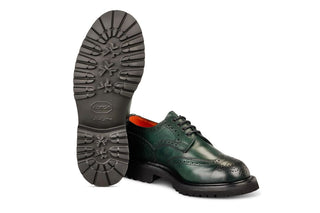 Anne Brogue Country Shoe - Green Ecopel - R E Tricker Ltd