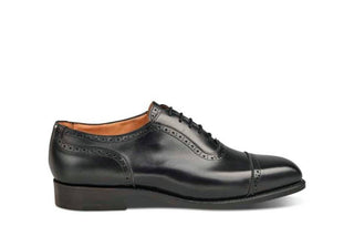 Belgrave Toecap Oxford City Shoe - Black