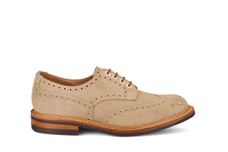 Bourton Country Shoe - Beige Suede - R E Tricker Ltd