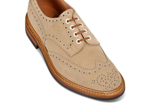 Bourton Country Shoe - Beige Suede - R E Tricker Ltd