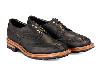 Bourton Country Shoe - Black Buffalo (Tricker's Exclusive) - R E Tricker Ltd