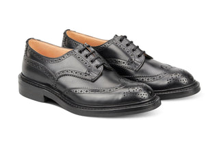 BOURTON COUNTRY SHOE - Black Calf (6 Fitting) - R E Tricker Ltd