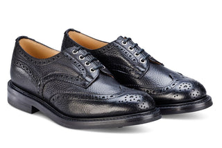 Bourton Country Shoe - Black Muflone - R E Tricker Ltd