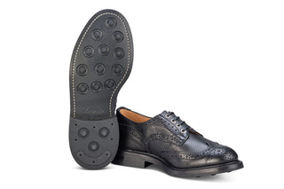 Bourton Country Shoe - Black Muflone - R E Tricker Ltd