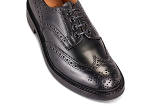 Bourton Country Shoe - Black Olivvia Heavy - R E Tricker Ltd