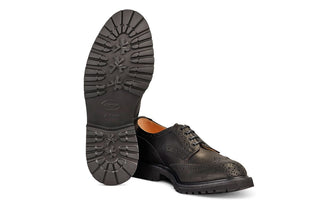 Bourton Country Shoe - Black Pampus - R E Tricker Ltd