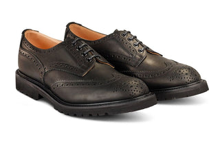 Bourton Country Shoe - Black Pampus - R E Tricker Ltd