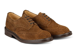 Bourton Country Shoe - Brown Rough Out Suede - R E Tricker Ltd