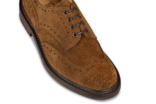 Bourton Country Shoe - Brown Rough Out Suede - R E Tricker Ltd