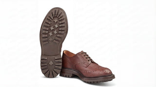 BOURTON COUNTRY SHOE - BROWN ZUG GRAIN (6 Fitting) - R E Tricker Ltd