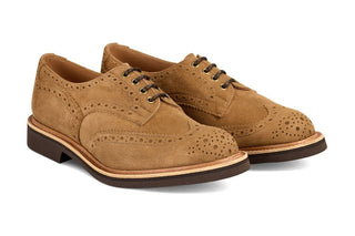 Bourton Country Shoe - Burnt Sugar Olivvia Nubuck (6 Fitting) - R E Tricker Ltd