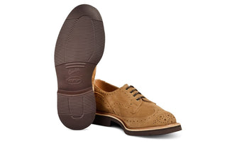 Bourton Country Shoe - Burnt Sugar Olivvia Nubuck (6 Fitting) - R E Tricker Ltd