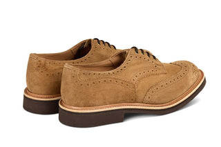 Bourton Country Shoe - Burnt Sugar Olivvia Nubuck (6 Fitting) - R E Tricker Ltd