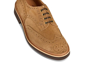 Bourton Country Shoe - Burnt Sugar Olivvia Nubuck (6 Fitting) - R E Tricker Ltd