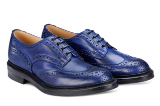 Bourton Country Shoe - Navy Funchal - R E Tricker Ltd