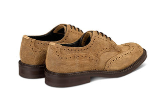 Bourton Country Shoe - Peanut Waxed Suede - R E Tricker Ltd
