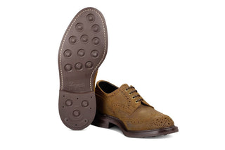 Bourton Country Shoe - Snuff Waxed Suede - R E Tricker Ltd