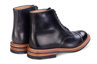 Brett ToeCap Boot - Black Cordovan - R E Tricker Ltd