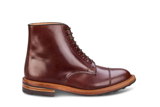 Brett ToeCap Boot - Brown Cordovan - R E Tricker Ltd