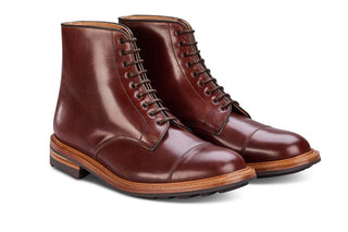 Brett ToeCap Boot - Brown Cordovan - R E Tricker Ltd