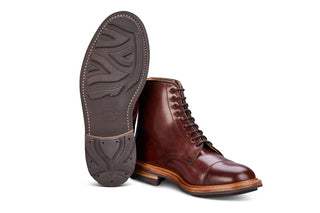 Brett ToeCap Boot - Brown Cordovan - R E Tricker Ltd