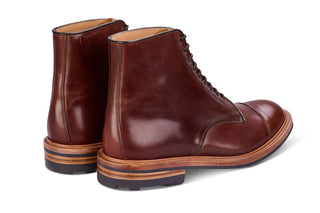 Brett ToeCap Boot - Brown Cordovan - R E Tricker Ltd