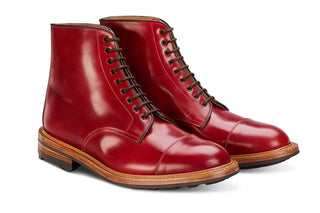 Brett ToeCap Boot - Red Cordovan - R E Tricker Ltd