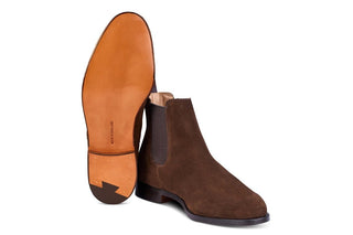 Brighton Chelsea Boot - Chocolate Repello Suede - R E Tricker Ltd