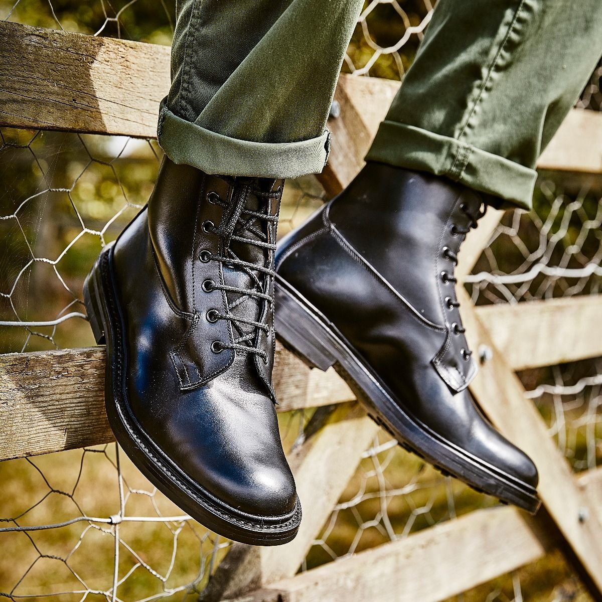 Burford Country Boot - Black Calf – R E Tricker Ltd