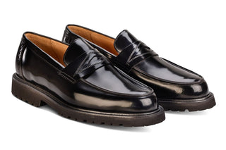 Chicago Penny Loafer - Black Bookbinder - R E Tricker Ltd